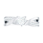 Rosec Jewels-Heart Shape Solitaire Moissanite Infinity Engagement Ring