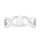 Rosec Jewels-Pear Shaped Certified Moissanite Infinity Style Engagement Ring