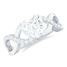 Rosec Jewels-Heart Shape Certified Moissanite Infinity Style Engagement Ring