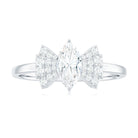 Rosec Jewels-Marquise Cut Moissanite Solitaire Designer Engagement Ring in Gold