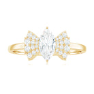 Rosec Jewels-Marquise Cut Moissanite Solitaire Designer Engagement Ring in Gold