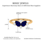 Rosec Jewels-Pear Shape Blue Sapphire and Diamond Cluster Promise Ring