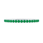 Rosec Jewels-0.50 CT Round Cut Emerald Full Eternity Stackable Ring