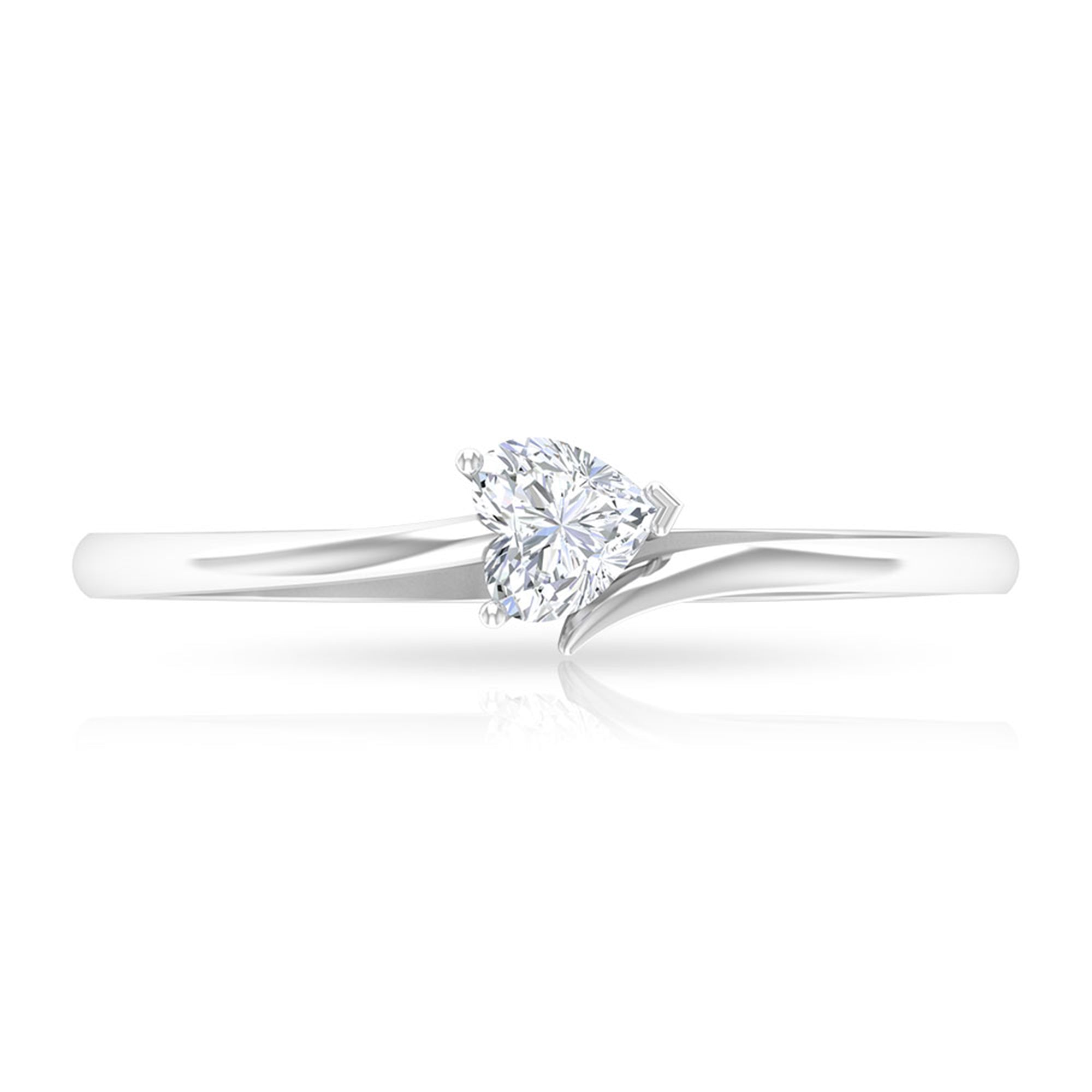 Rosec Jewels-Certified Moissanite Heart Promise Ring