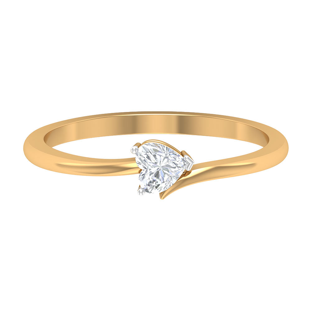 Rosec Jewels-Certified Moissanite Heart Promise Ring