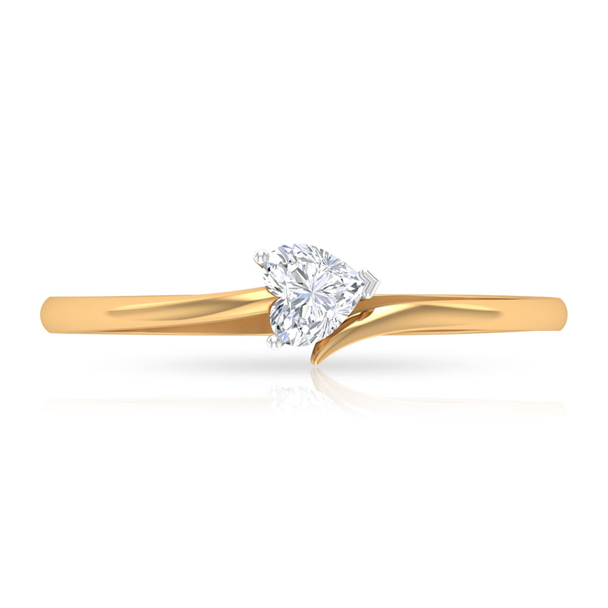 Rosec Jewels-Certified Moissanite Heart Promise Ring