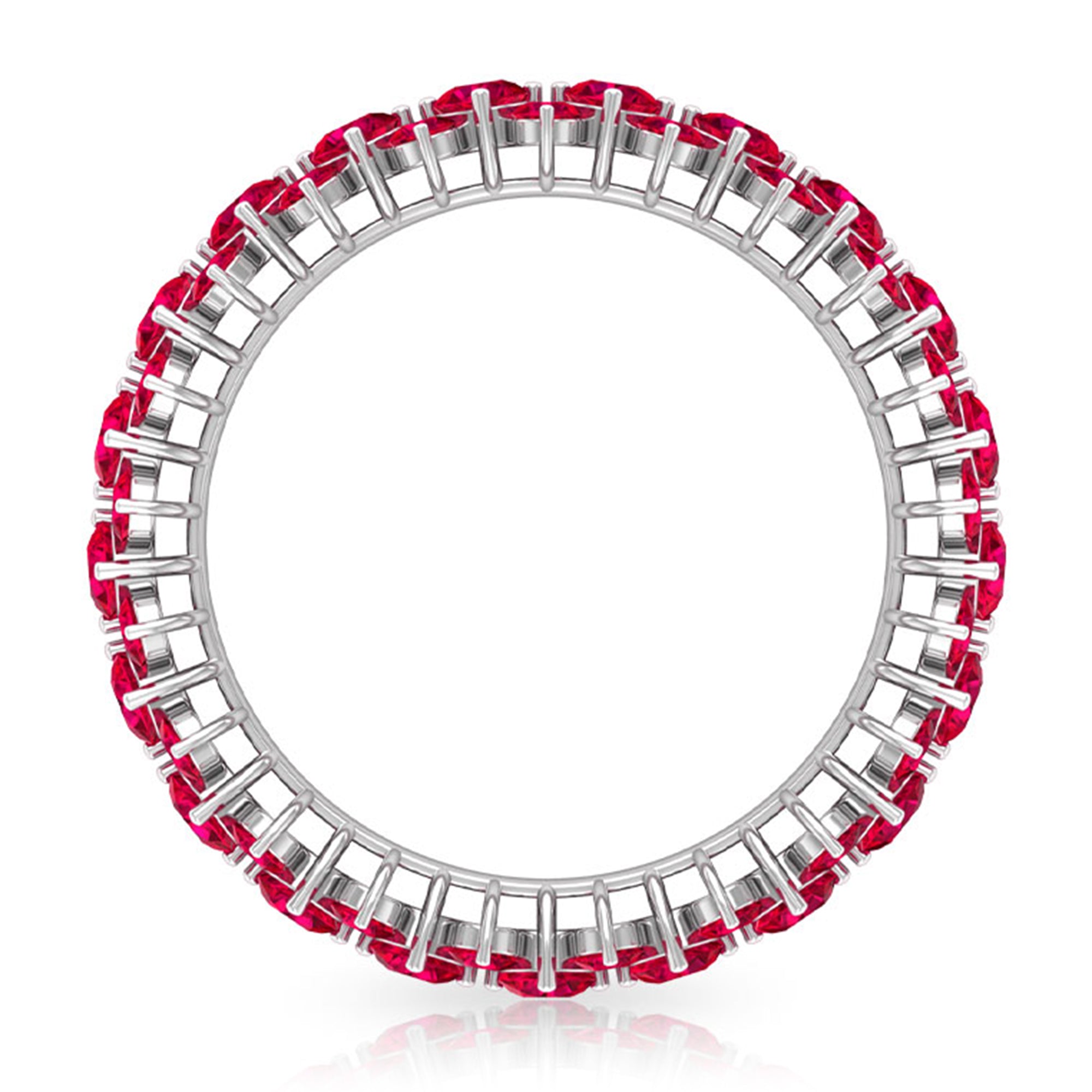 Rosec Jewels-Prong Set Lab-Created Ruby Full Eternity Band Ring