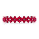 Rosec Jewels-Prong Set Lab-Created Ruby Full Eternity Band Ring