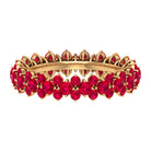 Rosec Jewels-Prong Set Lab-Created Ruby Full Eternity Band Ring