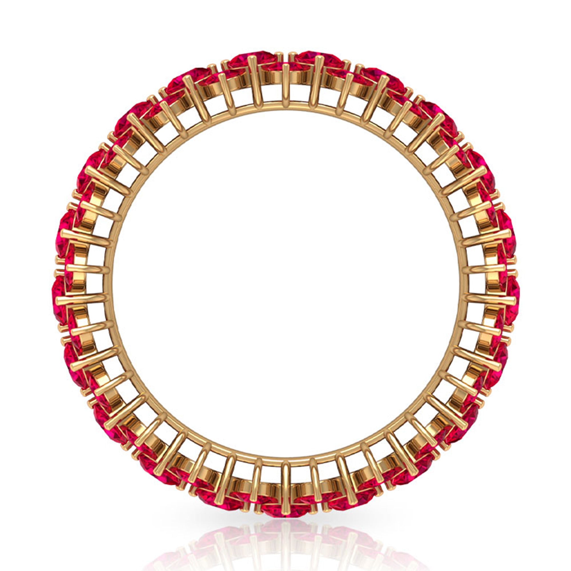 Rosec Jewels-Prong Set Lab-Created Ruby Full Eternity Band Ring