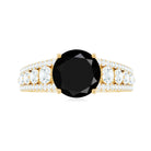 Rosec Jewels-Lab-Created Black Diamond Statement Engagement Ring with Moissanite