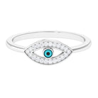 Rosec Jewels-Moissanite Evil Eye Ring with Enamel