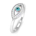 Rosec Jewels-Moissanite Evil Eye Ring with Enamel