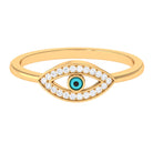 Rosec Jewels-Moissanite Evil Eye Ring with Enamel