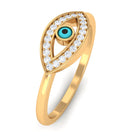 Rosec Jewels-Moissanite Evil Eye Ring with Enamel