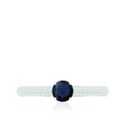 Rosec Jewels-Blue Sapphire Ring with Diamond Simple Engagement Ring