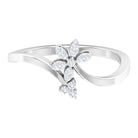 Rosec Jewels-Diamond Floral Ring with Curved Shank