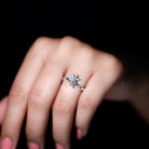 Rosec Jewels-Diamond Floral Ring with Curved Shank