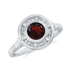 Rosec Jewels-Vintage Style Bezel Set Garnet Solitaire Ring