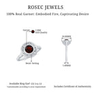 Rosec Jewels-Vintage Style Bezel Set Garnet Solitaire Ring