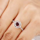 Rosec Jewels-Vintage Style Bezel Set Garnet Solitaire Ring