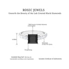 Rosec Jewels-Lab Created Black Diamond Solitaire Ring with Moissanite