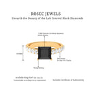 Rosec Jewels-Lab Created Black Diamond Solitaire Ring with Moissanite