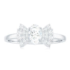 Rosec Jewels-Oval Cut Moissanite Solitaire Designer Engagement Ring in Gold