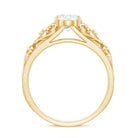 Rosec Jewels-Oval Cut Moissanite Solitaire Antique Style Ring in Gold