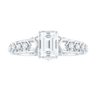 Rosec Jewels-Emerald Cut Certified Moissanite Gold Solitaire Engagement Ring