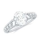 Rosec Jewels-Oval Cut Certified Moissanite Gold Solitaire Engagement Ring