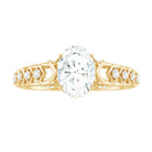 Rosec Jewels-Oval Cut Certified Moissanite Gold Solitaire Engagement Ring