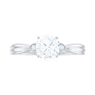 Rosec Jewels-Cushion Moissanite Solitaire Engagement Ring