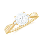 Rosec Jewels-Cushion Moissanite Solitaire Engagement Ring