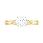 Rosec Jewels-Cushion Moissanite Solitaire Engagement Ring