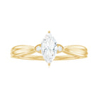 Rosec Jewels-Marquise Moissanite Simple Solitaire Engagement Ring