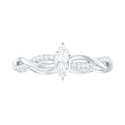 Rosec Jewels-Marquise Cut Moissanite Solitaire Braided Promise Ring