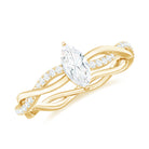 Rosec Jewels-Marquise Cut Moissanite Solitaire Braided Promise Ring