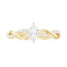 Rosec Jewels-Marquise Cut Moissanite Solitaire Braided Promise Ring