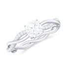 Rosec Jewels-Cushion Cut Moissanite Solitaire Braided Promise Ring