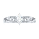 Rosec Jewels-Marquise Cut Solitaire Moissanite Filigree Gold Engagement Ring