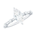 Rosec Jewels-Large Marquise Cut Moissanite Solitaire Engagement Ring in Gold