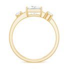 Rosec Jewels-Princess Cut Moissanite Double Band Promise Ring in Gold