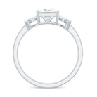 Rosec Jewels-Princess Cut Moissanite Solitaire Ring in Spilt Shank