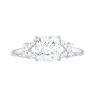 Rosec Jewels-Princess Cut Moissanite Solitaire Ring in Spilt Shank