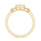 Rosec Jewels-Princess Cut Moissanite Solitaire Ring in Spilt Shank