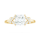 Rosec Jewels-Princess Cut Moissanite Solitaire Ring in Spilt Shank