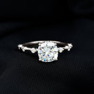 Rosec Jewels-Large Cushion Cut Moissanite Solitaire Engagement Ring in Gold