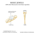 Rosec Jewels-Classic Round Cut Moissanite Solitaire Engagement Ring in Gold