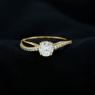 Rosec Jewels-Classic Round Cut Moissanite Solitaire Engagement Ring in Gold